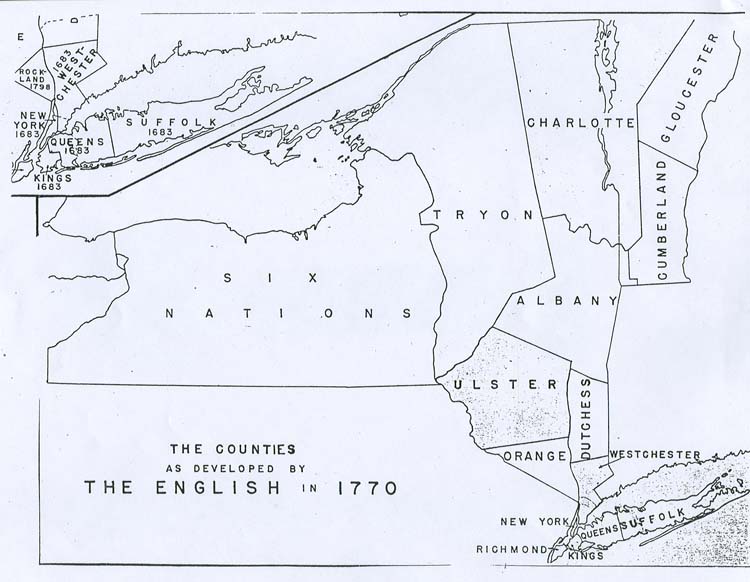 1770 New York State Map